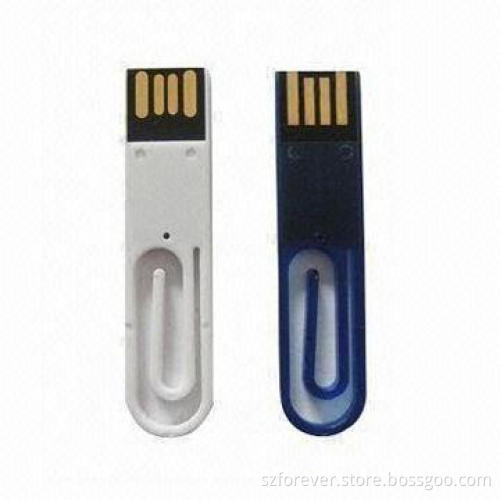 Paper Clip Shaped USB Drives in Fashionable Design with Full Colors, Supports Silk-screen Imprint